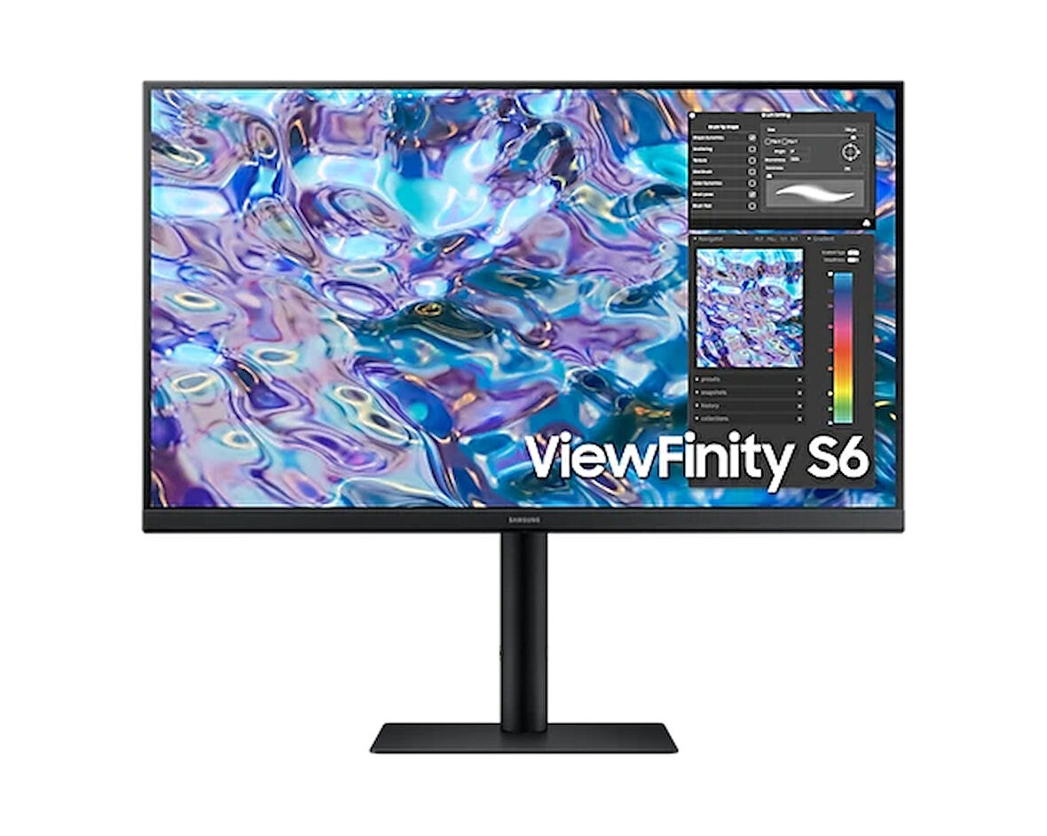 Samsung Viewfinity S6 Ls27b610equxuf 27" 5 Ms Qhd Freesync Pivot Ips Monitör